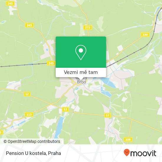 Pension U kostela mapa