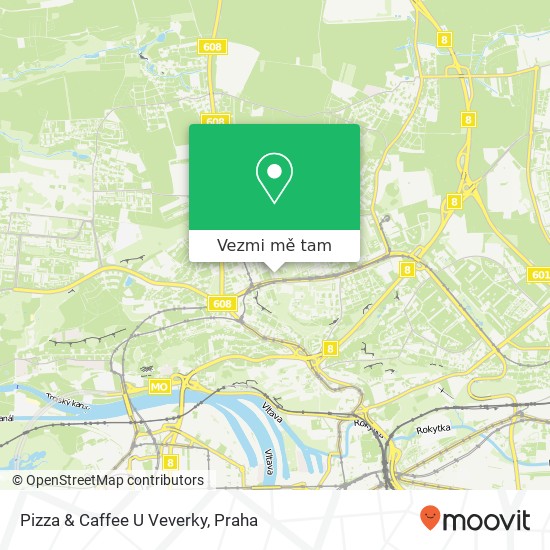 Pizza & Caffee U Veverky mapa