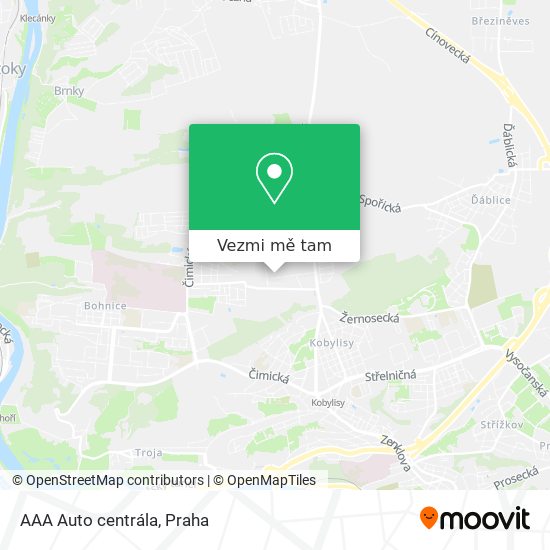 AAA Auto centrála mapa