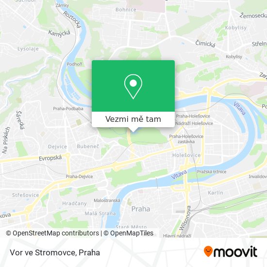 Vor ve Stromovce mapa