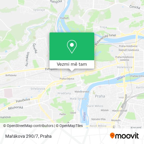 Mařákova 290/7 mapa