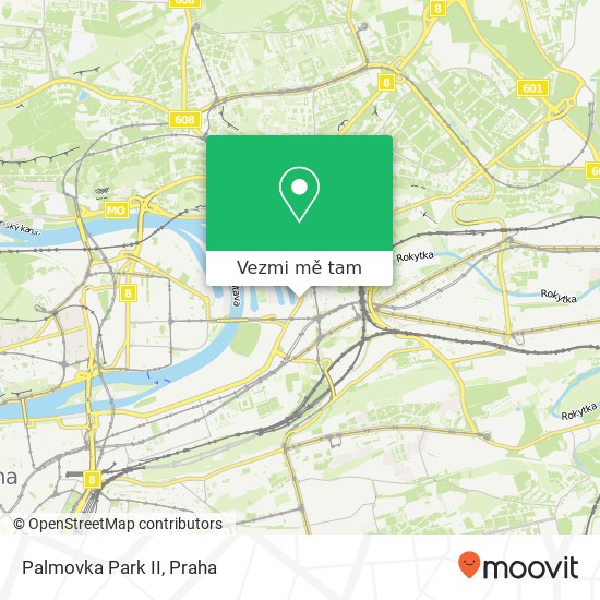 Palmovka Park II mapa