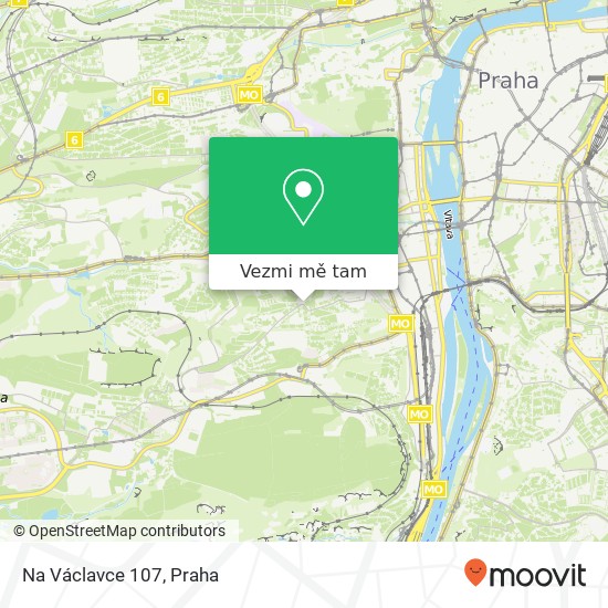 Na Václavce 107 mapa