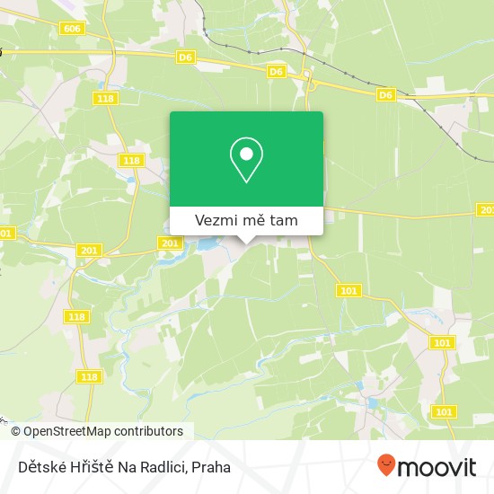 Dětské Hřiště Na Radlici mapa