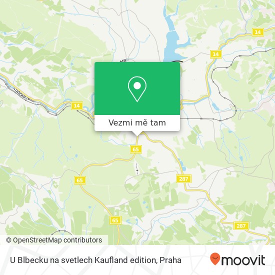 U Blbecku na svetlech Kaufland edition mapa