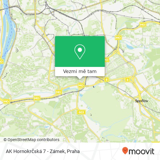 AK Hornokrčská 7 - Zámek mapa