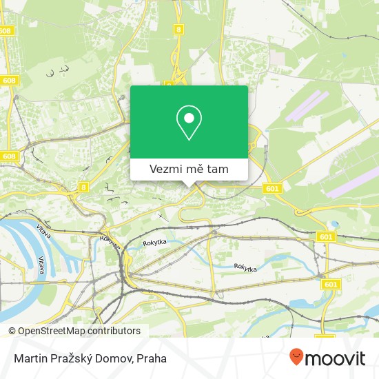 Martin Pražský Domov mapa