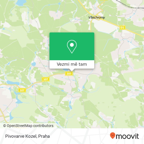 Pivovarve Kozel mapa