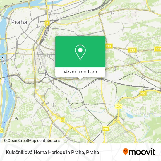 Kulečníková Herna Harlequ'in Praha mapa