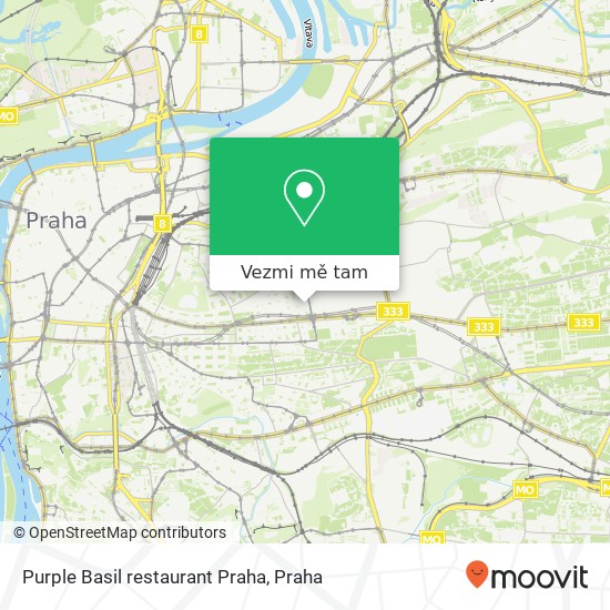 Purple Basil restaurant Praha, Lucemburská 46 130 00 Praha mapa