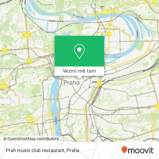 Prah music club restaurant mapa