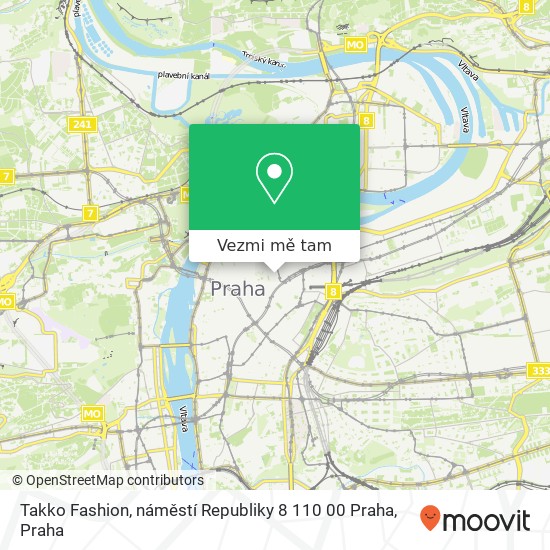 Takko Fashion, náměstí Republiky 8 110 00 Praha mapa