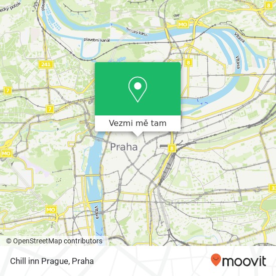 Chill inn Prague mapa
