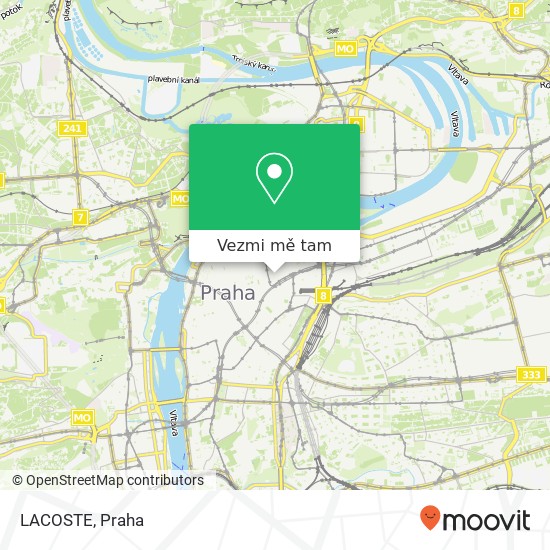 LACOSTE, Truhlářská 110 00 Praha mapa