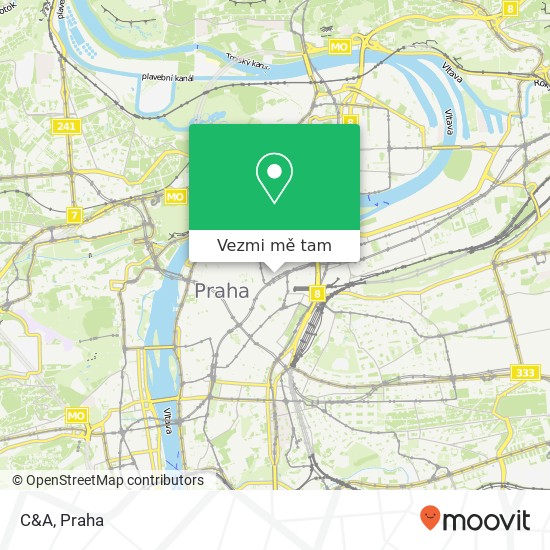 C&A, Na Poříčí 110 00 Praha mapa