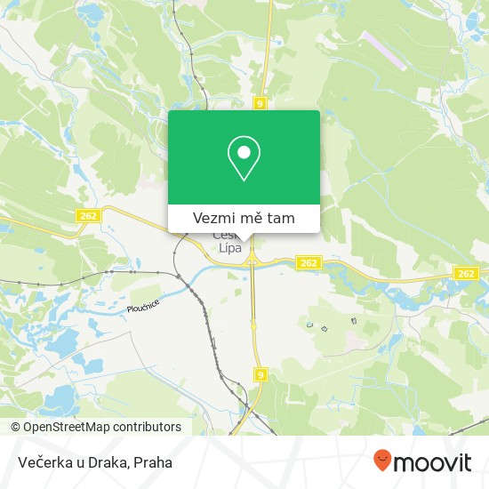 Večerka u Draka, Moskevská Česká Lípa mapa