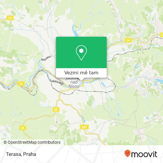 Terasa, Podhorská 34 Jablonec nad Nisou mapa