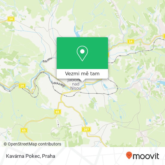 Kavárna Pokec, Smetanova Jablonec nad Nisou mapa