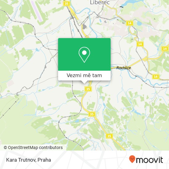 Kara Trutnov, České mládeže 456 463 12 Liberec mapa