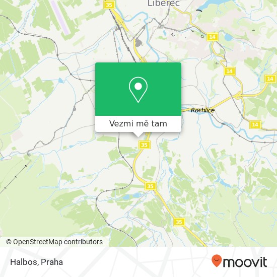 Halbos, České mládeže 463 12 Liberec mapa