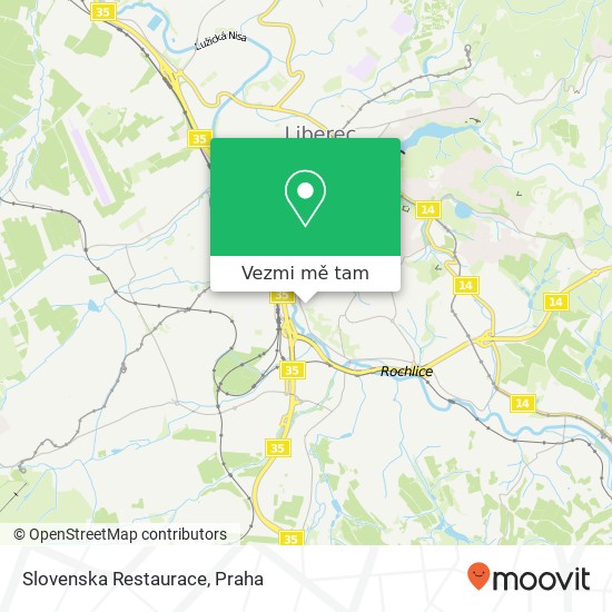 Slovenska Restaurace, Žitná 460 01 Liberec mapa