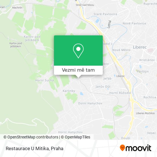 Restaurace U Mitika mapa