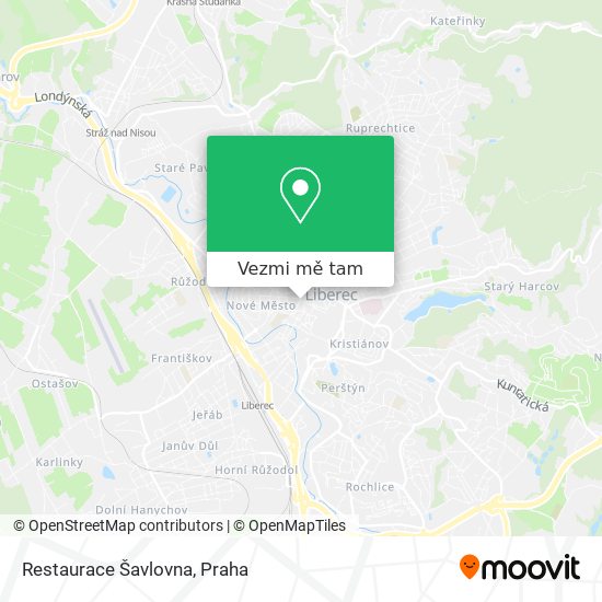 Restaurace Šavlovna mapa
