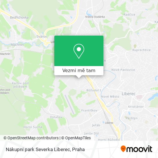 Nákupní park Severka Liberec mapa