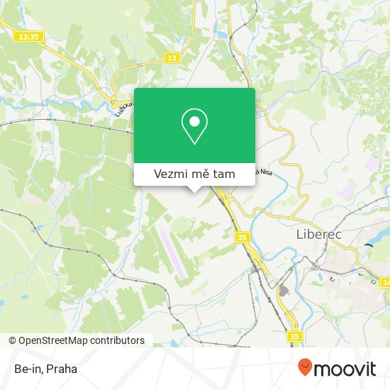 Be-in, 460 01 Liberec mapa