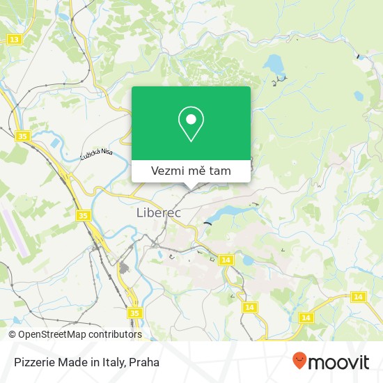 Pizzerie Made in Italy, Masarykova 12 460 01 Liberec mapa
