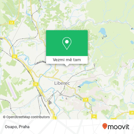 Osapo, Ruprechtická Liberec mapa