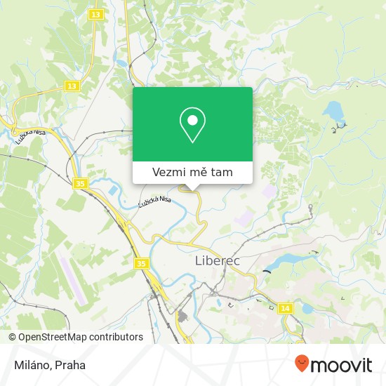 Miláno, Generála Svobody 33 460 01 Liberec mapa