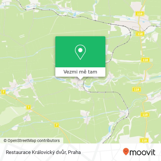 Restaurace Královický dvůr mapa