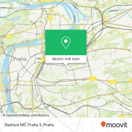 Radnice MČ Praha 3 mapa