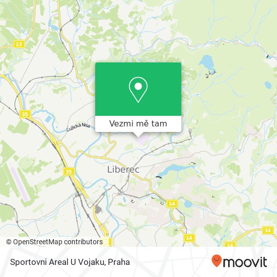 Sportovni Areal U Vojaku mapa