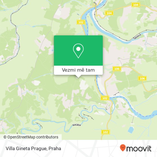 Villa Gineta Prague mapa