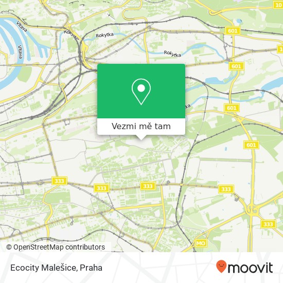 Ecocity Malešice mapa