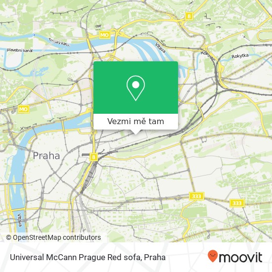 Universal McCann Prague Red sofa mapa