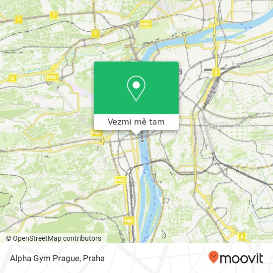 Alpha Gym Prague mapa