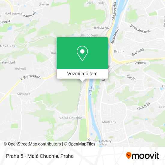 Praha 5 - Malá Chuchle mapa