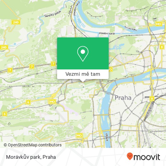 Morávkův park mapa