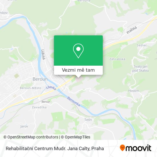 Rehabilitační Centrum Mudr. Jana Calty mapa