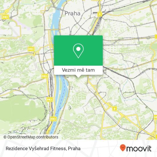 Rezidence Vyšehrad Fitness mapa