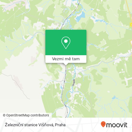 Železniční stanice Višňová mapa