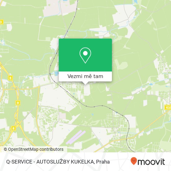 Q-SERVICE - AUTOSLUŽBY KUKELKA mapa