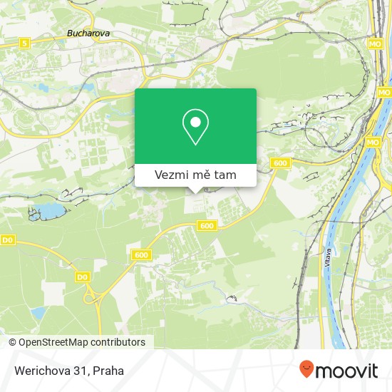 Werichova 31 mapa