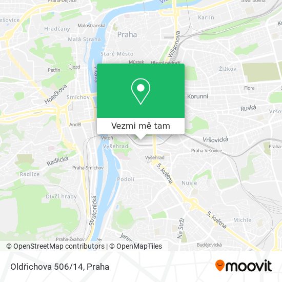 Oldřichova 506/14 mapa