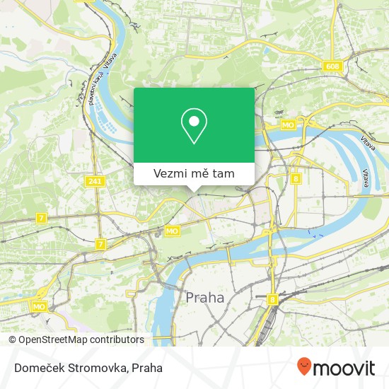 Domeček Stromovka mapa