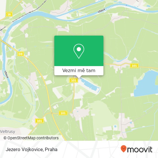 Jezero Vojkovice mapa