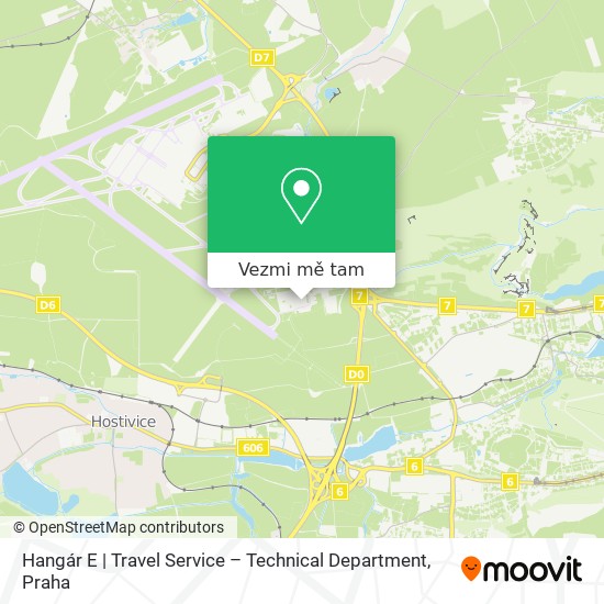 Hangár E | Travel Service – Technical Department mapa